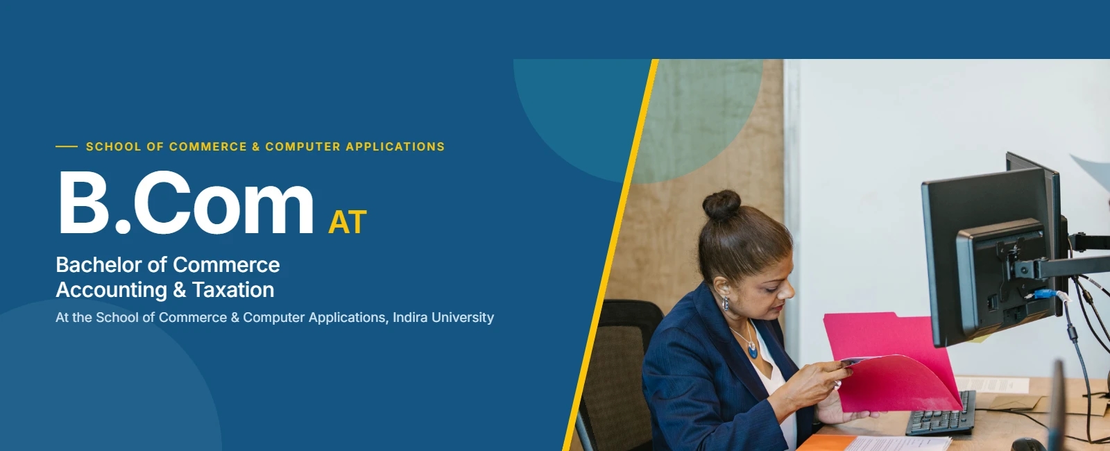 BCom Accounting Taxation Desktop Banner
