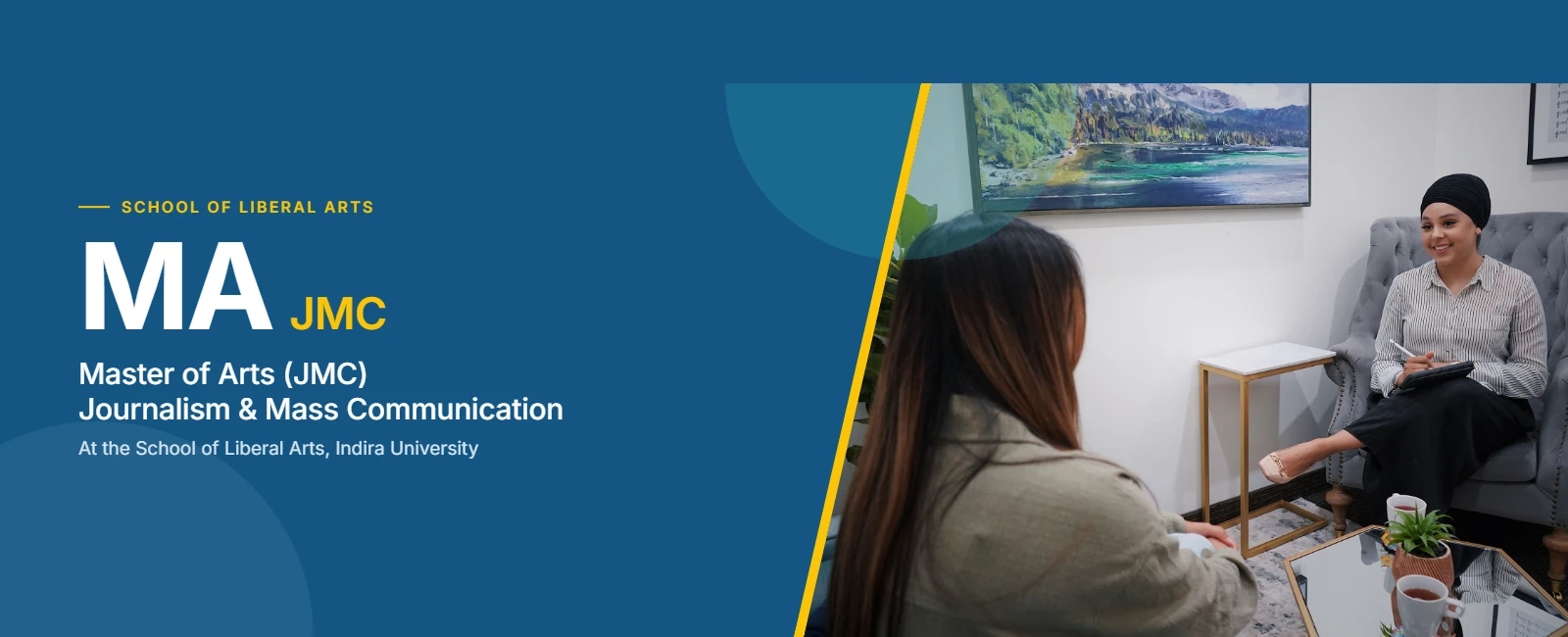 MA JMC Journalism And Mass Communication Desktop Banner
