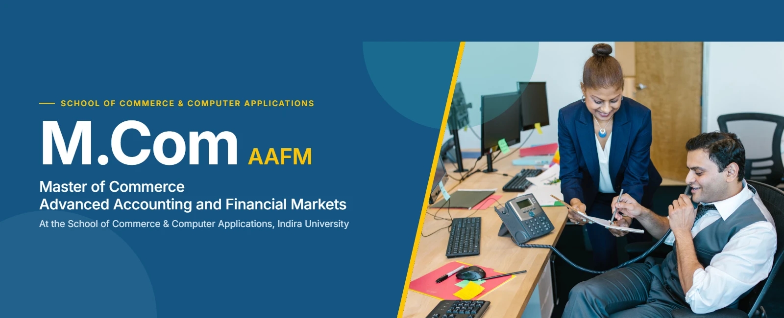MCom Advanced Accounting and Financial Markets Desktop Banner